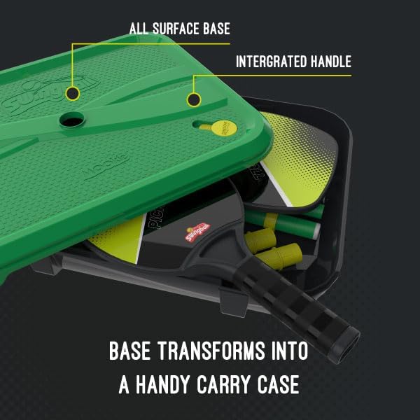 Swingball Pickleball Paddles Tether Tennis Game Set - Portable All-Surface Base, Durable, Easy Assembly, Indoor & Outdoor Games, Backyard Games for Kids, Active Play for Kids and Families, Ages 4+