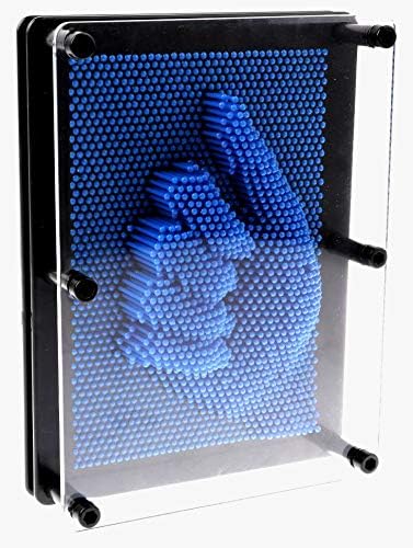 PowerTRC Classic 3D Pin Art Toy, Hand Art Sensory Toy Hand Pins Impression Toy, Fun Fidget Board for Birthday Gifts 8x6 Inches
