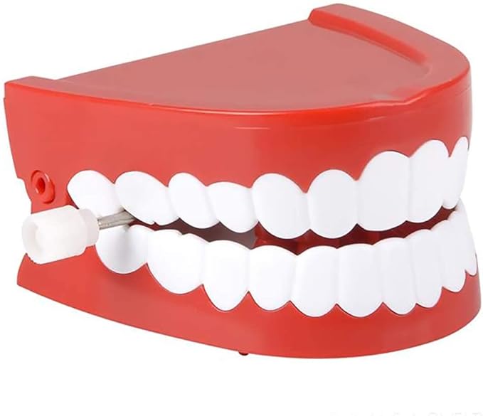 The Dreidel Company Wind Up Teeth Chomping & Chattering Teeth Toys for Kids Birthday Party Favors, Novelty and Gag Gifts, 2.5" Inches (50-Pack)