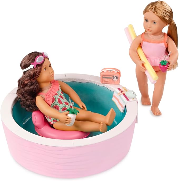 Our Generation Accessories OG - Poolside Fun - Pool with Accessories for 18 Inch Doll
