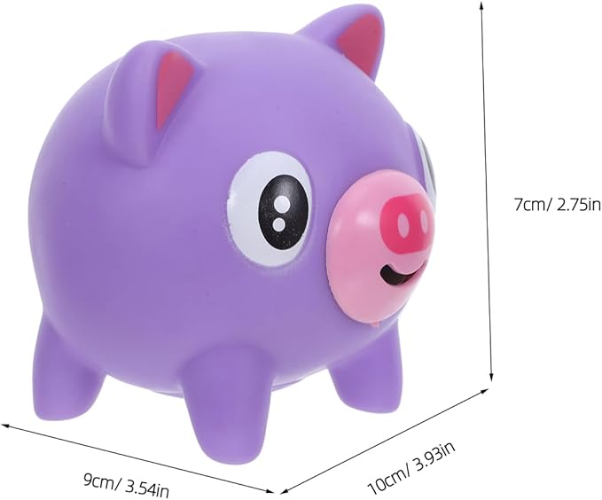 TOYANDONA Squeeze Toy for Kids - Pig Tongue Stick Out Animal Tongue Out Toy Squeeze Ball for Stress Relief Fun Kids Adults Birthday Party Favors Easter Basket Goodie Bag Stocking Stuffers, Purple