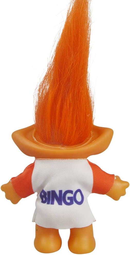 Vintage Troll Dolls,Retro Troll Doll Chromatic Adorable for Collections, School Project, Arts and Crafts, Party Favors - 7.5" Tall(Include The Length of Hair) (Orange)