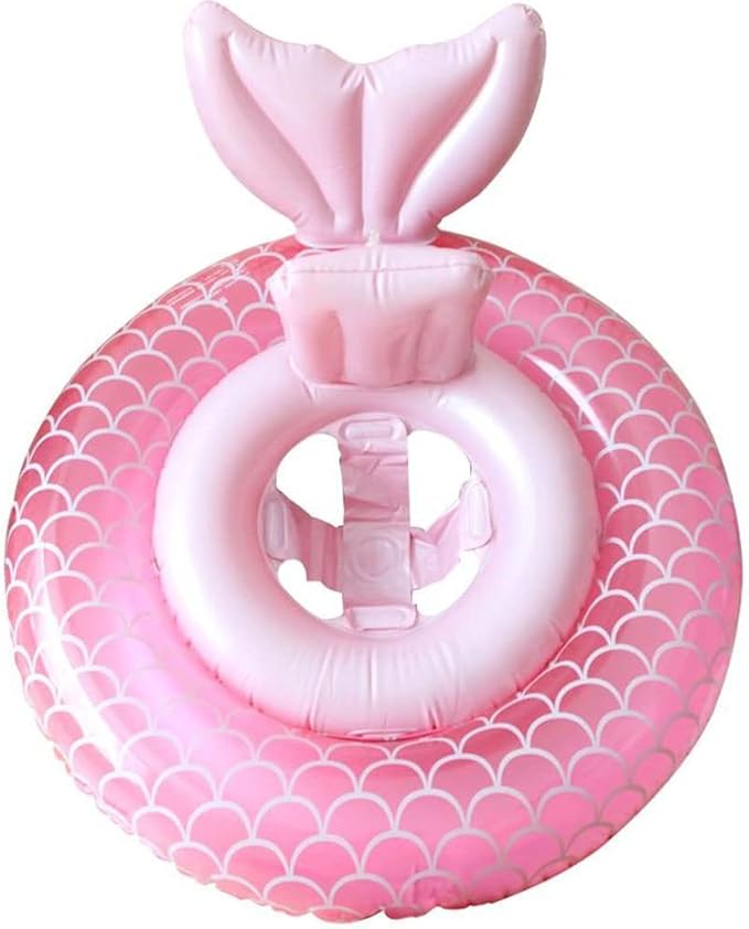 New Baby Swimming Pool Floats for Toddler Kids 8-48 Months Under 44lb, Inflatable Swim Ring Water Raft with Seat for Summer Beach Outdoor Children Infant Bath Toys