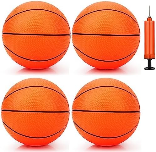 6 INCH PVC Mini Basketball for Indoor Mini Hoops, Soft 6" Rubber Replacement for Over Door Hoops, Ideal for Adults & Kids
