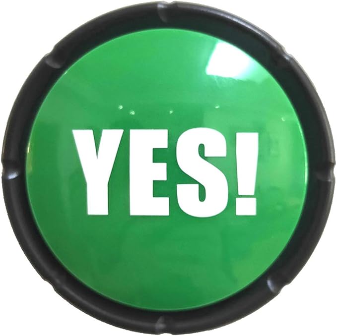 Joffreg NO Sound Button,Yes Sound Button,Pack of 2