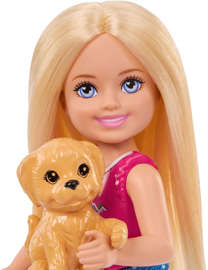 Barbie Chelsea Outdoor Adventures Playset, Family & Friends Set with Small Blonde Doll, Pet Puppy & 5+ Camping Accessories