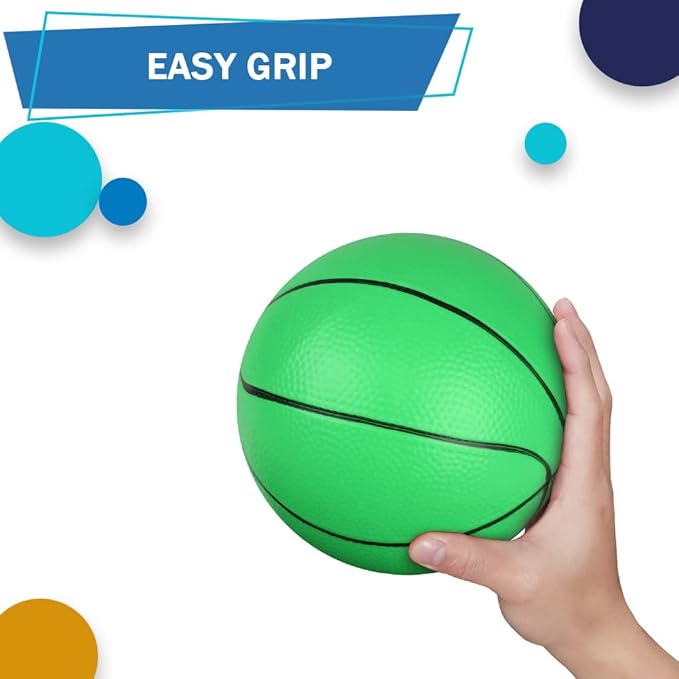 Dilabnba 8" Mini Rubber Replacement Basketballs for Basketball Hoop/Pool, Kids Toddler Soft Beach Bouncy Ball Sports Party Game, Junior Balls Indoor Outdoor Arcades Games, Lightweight (4PCS)