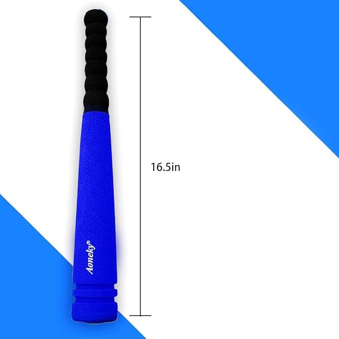 Aoneky 16.5 Inch Mini Foam Baseball Bat for Toddlers 1-3 Years Old, Soft Lightweight T-Ball Bat Toy for Kids, Indoor Outdoor Safe Play, Beginner First Bat, Blue
