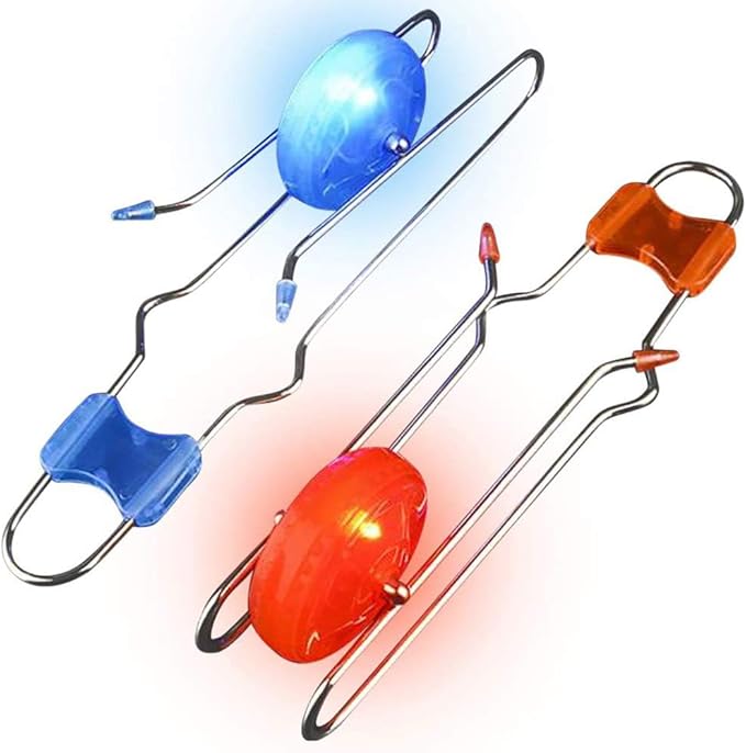The Dreidel Company Light-Up Gyro Wheel, Yo-Yo Like Rail Twister with Sensory Spinning and Lighting Effects, Stocking Stuffers for Kids 8.5" Inches (4-Pack (Assorted))