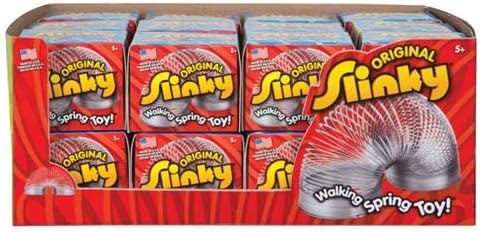 Just Play The Original Slinky Walking Spring Toy, 2.75-inch Diameter Metal Slinky, Fidget Toys (Pack of 2)