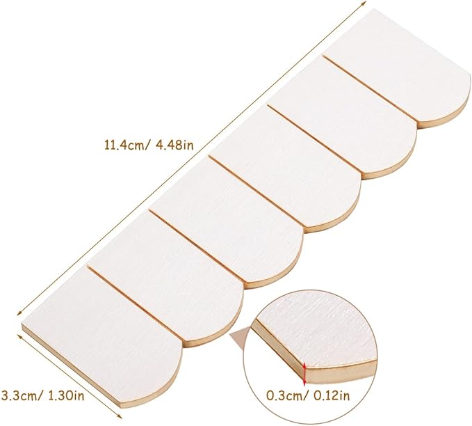 24pcs Dollhouse Tiles Dollhouse Roof Tiles Model Unfinish Wooden Miniature Roof Decoration Mini Fish Scale Cedar Shing-les Bricks for Doll House