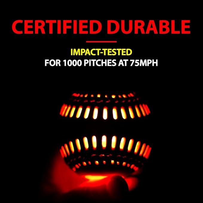 SPARK CATCH Light Up Baseball, Glow in The Dark Baseball, Sports Gear Accessories Gifts for Boys 8 9 10 11 12 13 14 15 Years Old, Kids Teens All Ages Gift Ideas