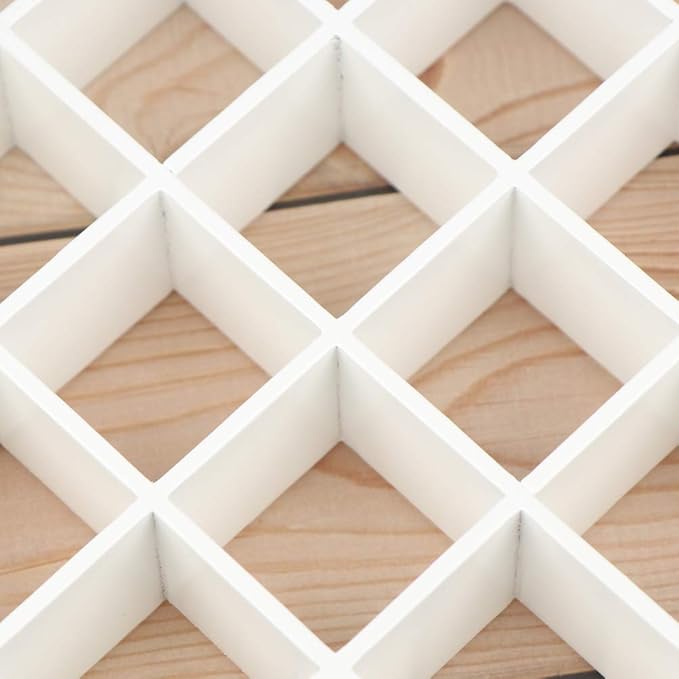 1:12 Scale Dollhouse Miniature White Wooden 16 Grid Storage Rack Shelf Exquisite Doll House Furniture Decor Organizer for Mini Figurines Cosmetics Sundries DIY Scene Layout