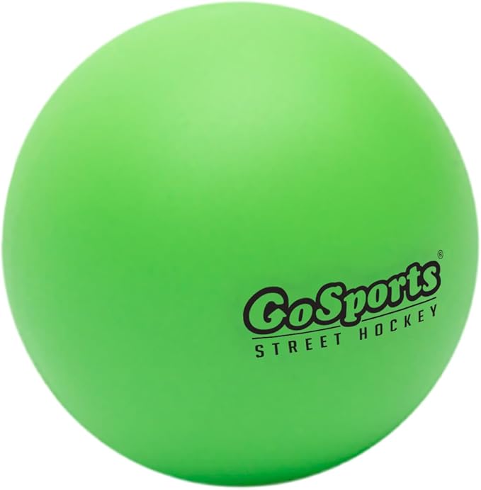 GoSports Street Hockey - Choose Between Street Hockey Goal Set with Sticks, Street Hockey Balls (6 Pack) or Street Hockey Sticks (2 Pack)