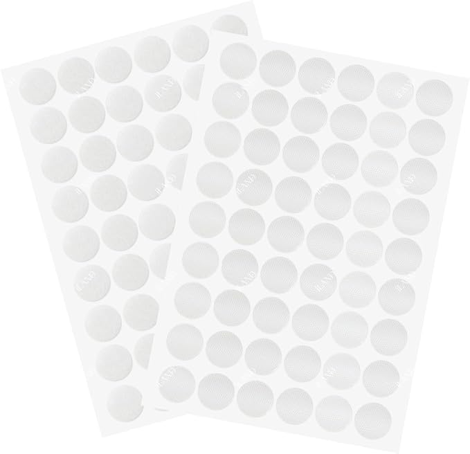 iLAND Hook and Loop Dots with Adhesive 432 pcs 0.59inch Diameter Sticky Circle Dots for Doll House Accessories and Furniture 1/6 1/12 Scale Miniature Craft Car Accessories Cute But Strong