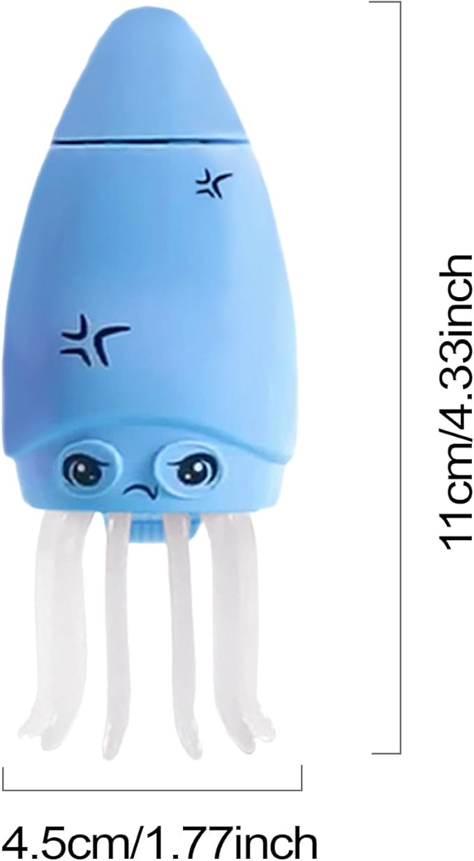 Fake Squid - Fluorescent Ejecttoy, Interactive Desk Prank, Long Lasting Novelty Fun Gadget | Portable Funny Tricky Play Gag Joke Kids Adults Classroom Stress Relieef Amusement Practical Humortoy