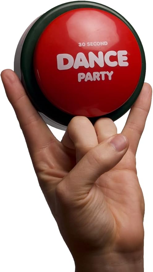 Button with 5 Songs, Instant Fun, Gag Gift for Kids & Adults, Co-workers, Teachers, Friends & Family, Office Toy, Classroom Supplies, Birthdays,Holidays & Parties(Pack of 1)