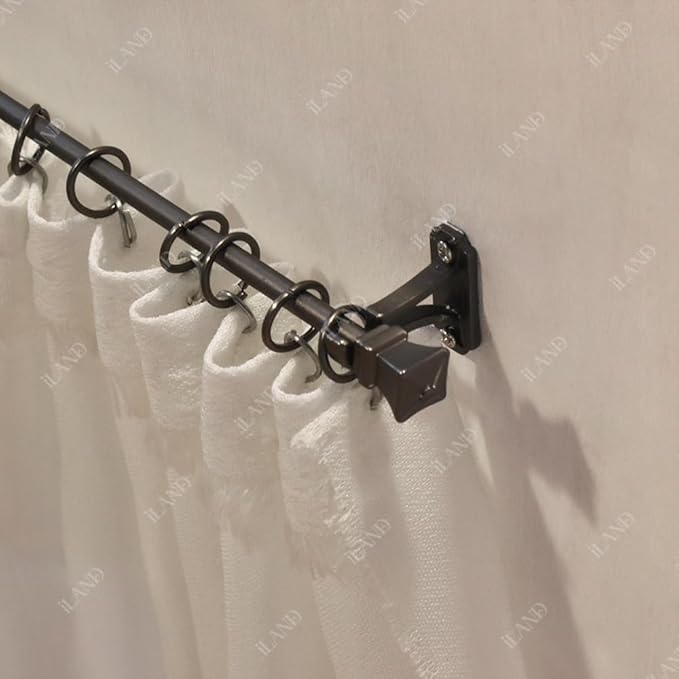 iLAND Dollhouse Accessories on 1/12 Scale, Dollhouse Decor of Mini Curtain Rods, Dollhouse Kitchen Hangers (Classical Black)