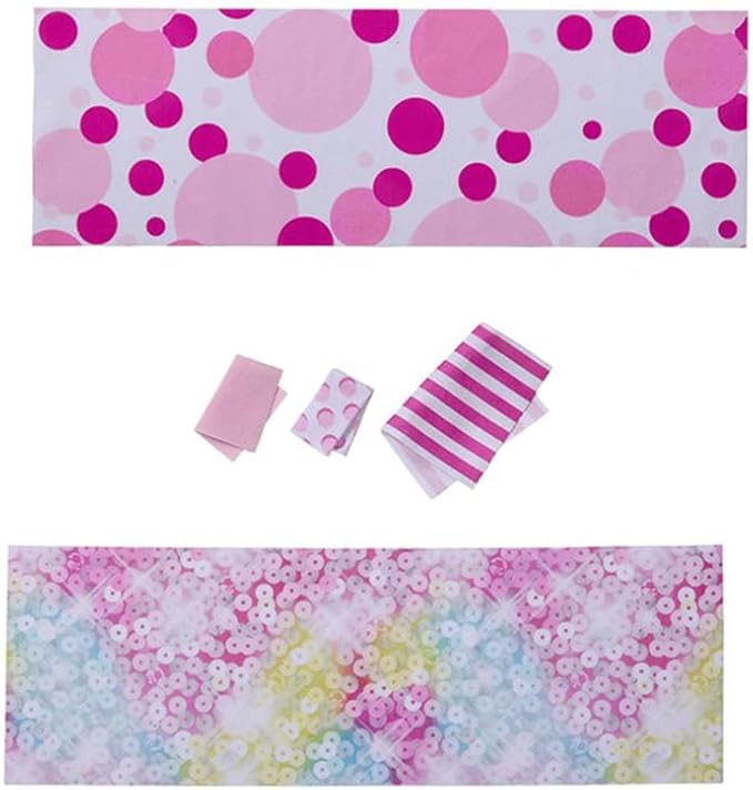 Replacement Part for Barbie Doll Dreamhouse Doll House Playset HMX10 - Replacement Soft Goods - 2 Blankets, Pool Towel and 2 Hand Towels