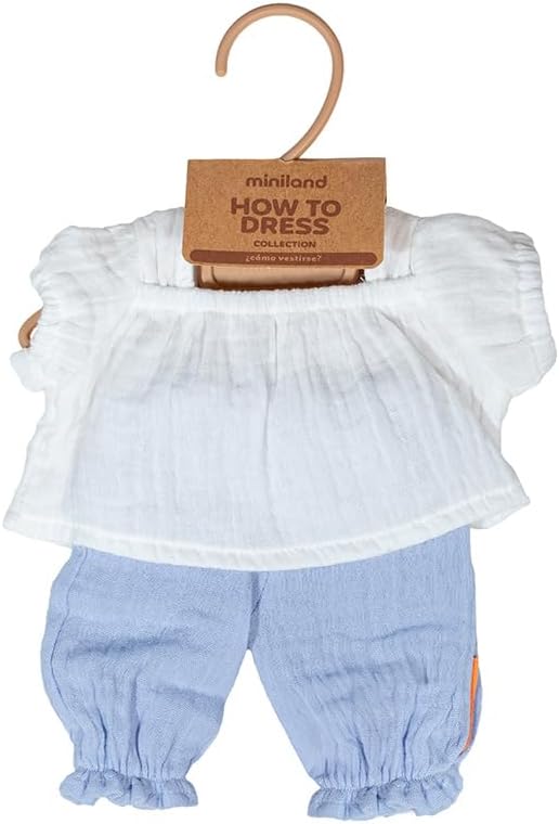Miniland - Clothes for 15 inches Doll, Clothing Accessory for Dolls, Summer Blouse and Pants
