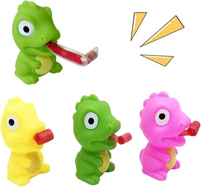 LBKKC Stress Dinosaur Toys Tongue Sticking Out, Creative Party Favor, Novelty Relief Squeeze Toys Funny Gags Gifts for Kids Adults,Sensory Toy, 3 Pack