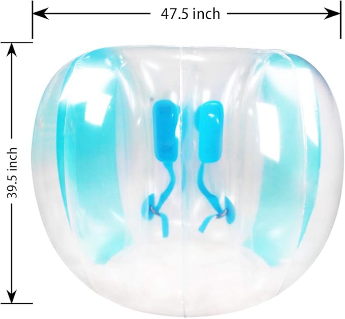 2 Pack Inflatable Bumper Balls for Adults (4ft/1.2m) Giant Sumo Balls Body Bumpers Balls Buddy Zorb Ball Outdoor Toys for Kids Yard Human Bubble Ball Hamster Ball(Red+Blue, 48inch)