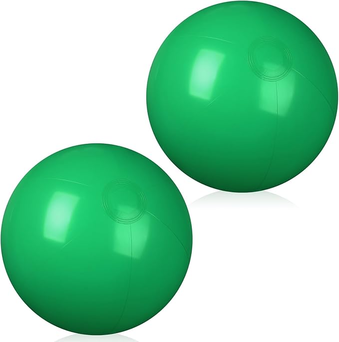 2 Pcs 12 Inch Solid Beach Balls Inflatable Beach Balls Bulk Large Blow up Pool Game Toys for for Summer Beach