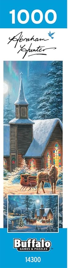 Buffalo Games – Abraham Hunter - Silent Night - 1000 Piece Christmas Jigsaw Puzzle - Festive Holiday Puzzle for Adults – Precision-Cut Pieces, Winter Artwork, Hours of Relaxing Fun