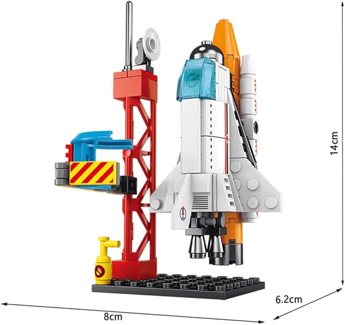 Vilbocr StellarX Spacecraft Building Blocks for Kids Ages 6-12 | 107-Piece STEM Toy Rocket Ship Set | Creative Construction Kit for Space Exploration, Birthday Gift & Classroom Activity