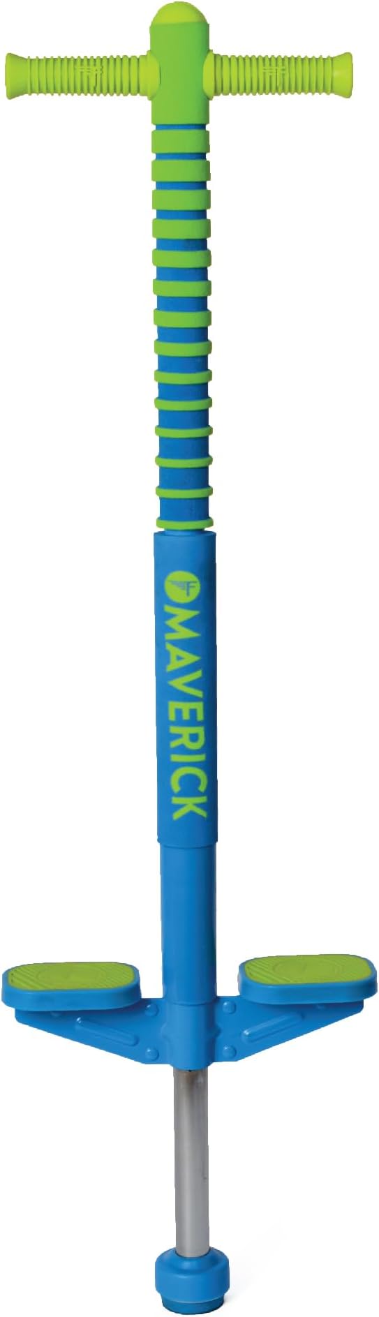 Flybar Maverick 2.0 Foam Pogo Stick for Kids Ages 5 and Up, 40 to 80 Pounds, Outdoor Kids Toys, Pogo Stick for Boys and Girls, Rubber Grip, By The Original Pogo Stick Company (Blue/Green)