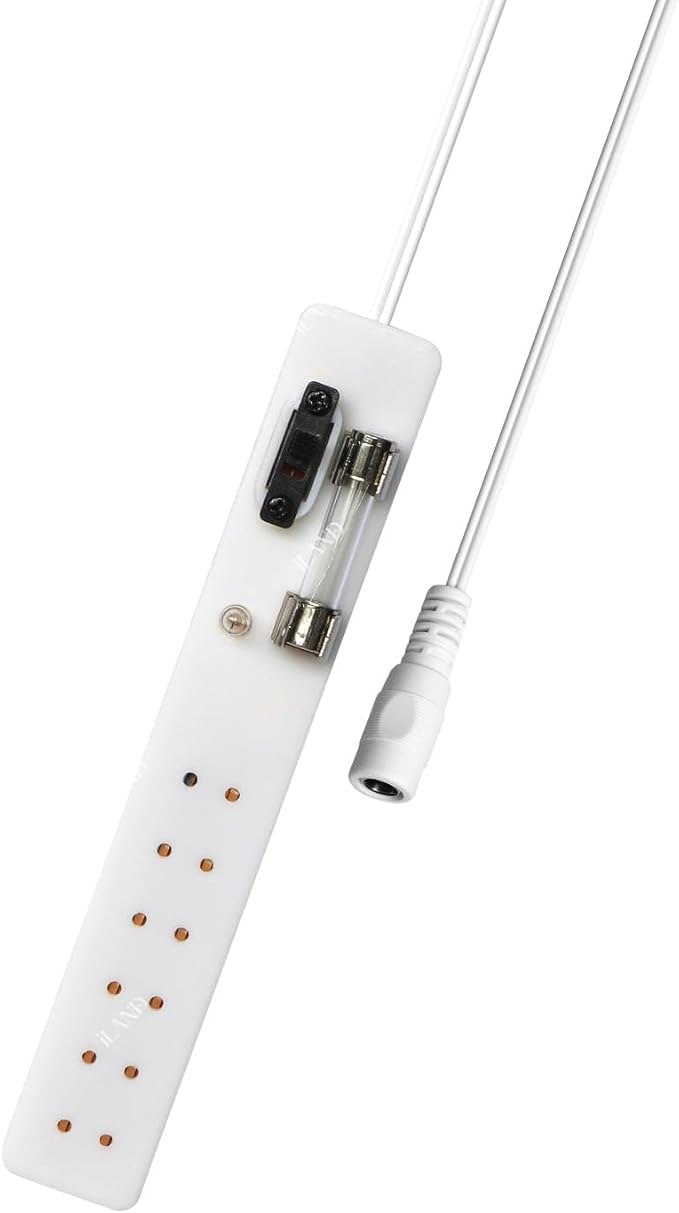 iLAND 1:12 Scale Accessories of Dollhouse Lighting Power Strip & Adapter, Mini Doll House Accessories for Miniature Lights in DIY Miniature House Kit (Mini Power Strip & Adapter)