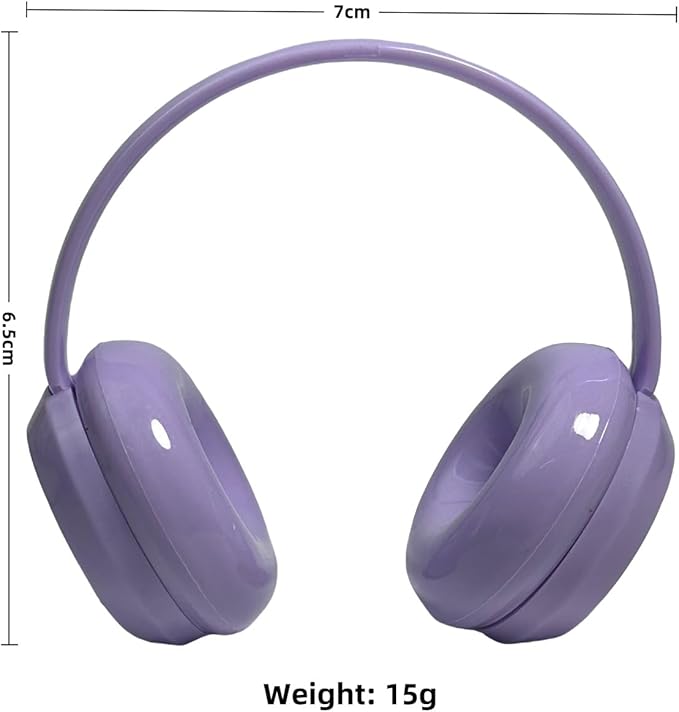3pcs Doll Accessories Set for 17cm Lububu Doll Included Headphones, Canvas Shoes and Mini Gradient-Lens Glasses, Trendy Dress Up Accessories for 6.7 Inches 1st/2nd/3rd Gen (Headphone Set - Purple)