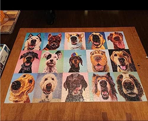 WESEN 1000 Piece Jigsaw Puzzle for Adult & Kid - Festive Holiday Animal Dogs Jigsaw Puzzle Adult for Stress Relief & Fun, Premium Artwork for Relaxation & Decor Challenging Adult Puzzle Game Toy Gift