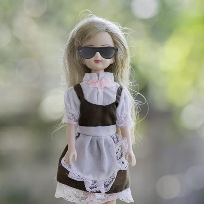 TOYANDONA 60pcs Doll Sunglasses, 4 Colors Glasses Doll Eyeglasses Miniature Sunglasses Mini Glasses for House Crafts Costume Accessories