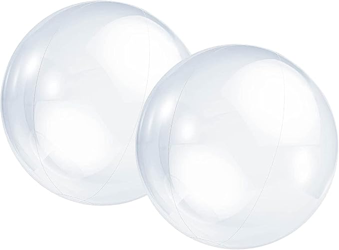 PENTA ANGEL Beach Balls 2PCS 12 Inch Inflatable/Blow Up Classic Rainbow Color Summer Swimming Pool Party Favors Water Toy Beachball for Women Men Adults Playing