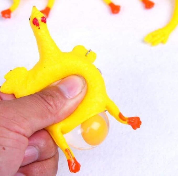16cm Funny Squishy Adult Toys Chicken and Eggs Stress Relieve