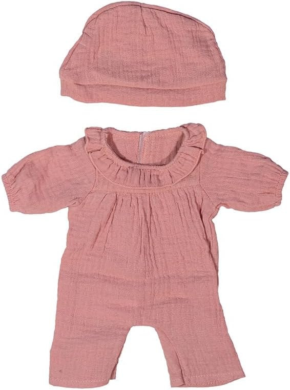 Miniland - Clothes for 15 inches Doll, Clothing Accessory for Dolls, Pajamas with Hat (Pink)