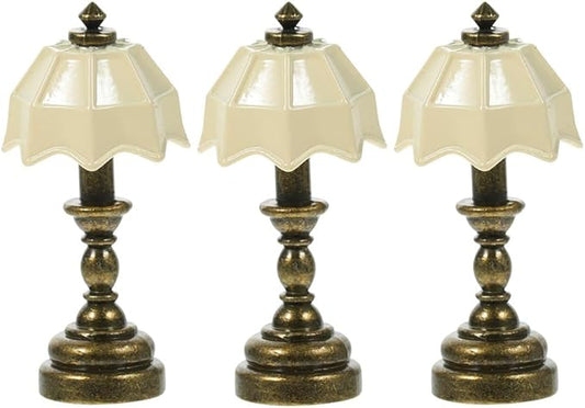 Toddmomy 3pcs Miniature Table Lamp Dollhouse Lights Doll House for House Decor for Craft and Photo Props