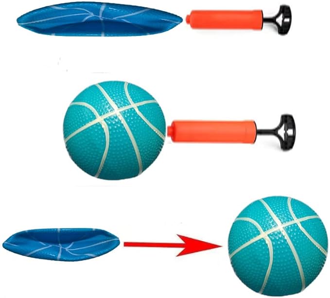 Soft Sports Balls Set for Kids Various Size of Soccer Ball, Basketball, Football,Tennis Ball,Volleyball with Hand Pump