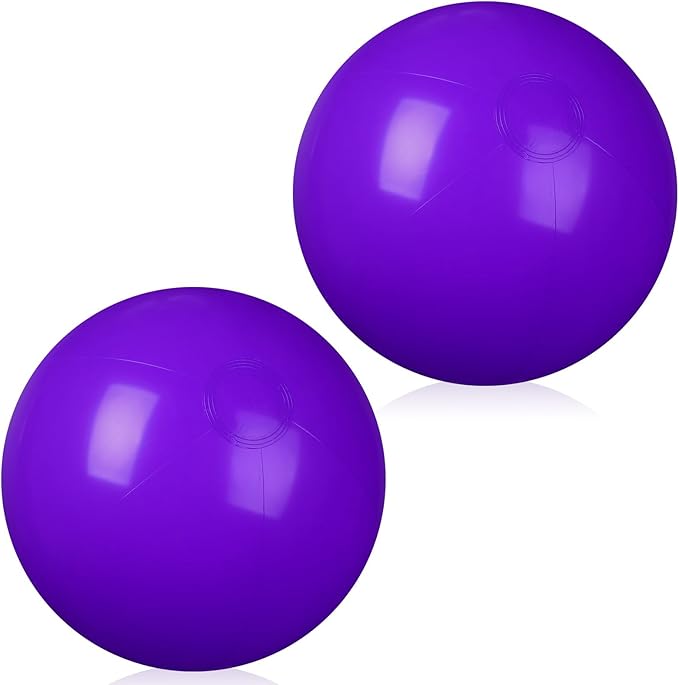 2 Pcs 12 Inch Solid Beach Balls Inflatable Beach Balls Bulk Large Blow up Pool Game Toys for for Summer Beach