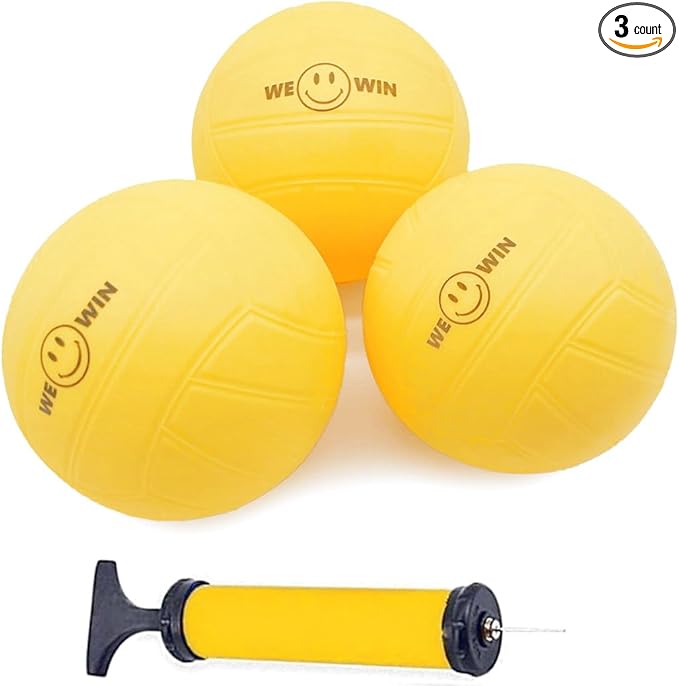 Spike Replacement Balls with Pump, Roundnet Game Extra Balls, Mini Volleyball Water Polo Ball, for The Backyard Beach Park Swimming Pool