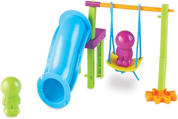 Learning Resources Playground Engineering & Design STEM Set - Kids Games, Building and Construction Gears, Montessori Activities , Critical Thinking Skills, Problem Solving for Boys and Girls