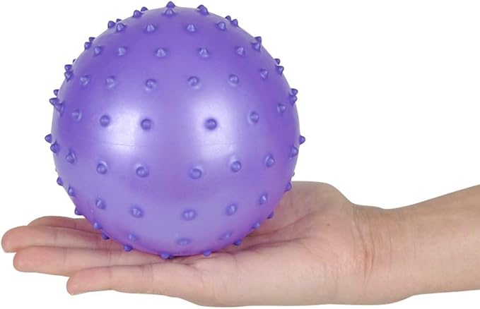 Bedwina Knobby Balls - Bulk 7 Inch Sensory and Spiky Massage Stress Balls for Toddlers, with Pump, Fun & Bouncy for Toddler, Kids Party Favors, Stocking Stuffers