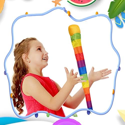 Chalyna 6 Pieces Throw and Catch Ball, Rainbow Tail Foam Ball Sports Comet Balls Soft Colorful Play Playground Toys Bulk for Indoor Outdoor Kids Adults School Training Gift, 23.62 Inch Long