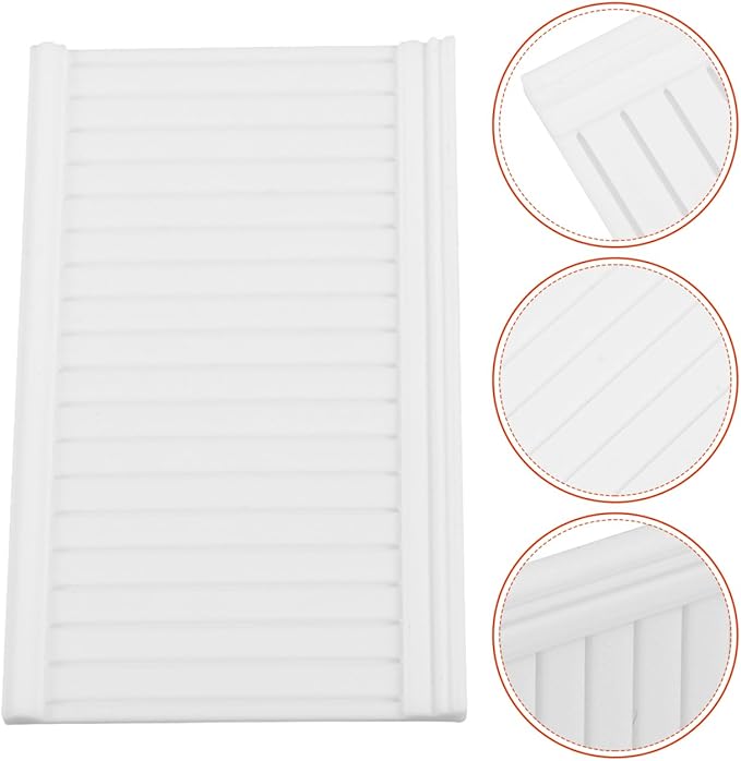 Toyvian 5pcs Elegant 1/12 Scale Miniature Wainscoting for Dollhouses Mini Wall Trim Detail Crafted Mini Dollhouse Accessories