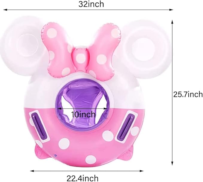 New Baby Swimming Pool Floats for Toddler Kids 8-48 Months Under 44lb, Inflatable Swim Ring Water Raft with Seat for Summer Beach Outdoor Children Infant Bath Toys