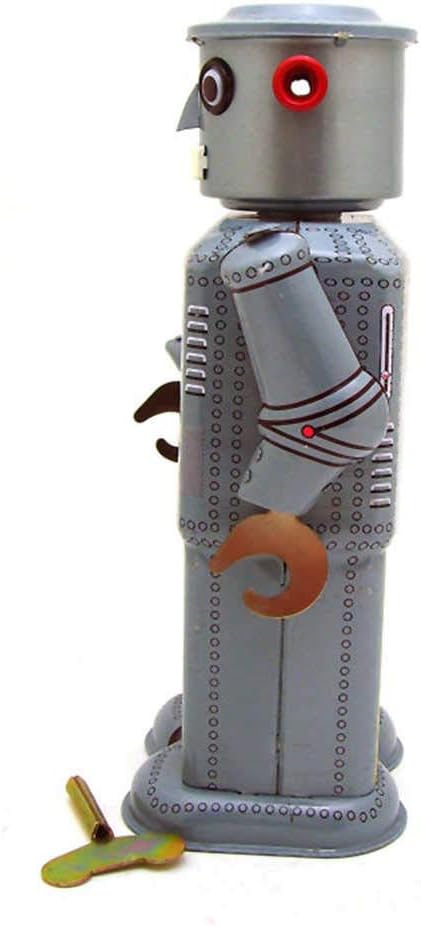 Charmgle Mechanical Robot Tin Toy Wind-up Walking Robot Toy Adult Collection Retro Toy Party Favor Birthday Gifts Home Decoration