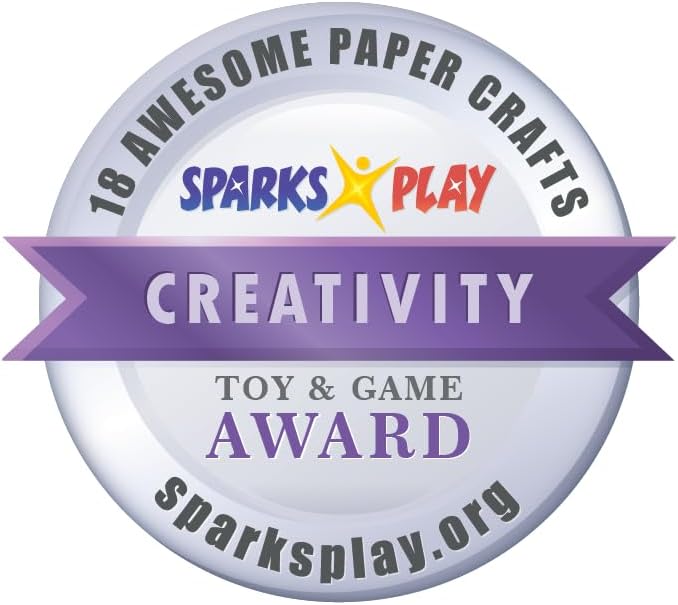 Crafty Mother 18 Awesome Paper Crafts Arts and Crafts Supplies – Award Winning Crafts for Kids Ages 4-8 Toddler Activities -Fun and Educational Kids Art Supplies Promote Motor Skills, Problem Solving