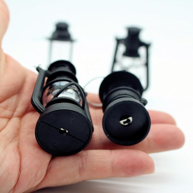 2PCS 1/12 Scale Accessories Camp Lights Set,Miniature Dollhouse Accessories with Realistic Outdoor Scene Model for Dollhouse Kitchen Furniture and Decoration