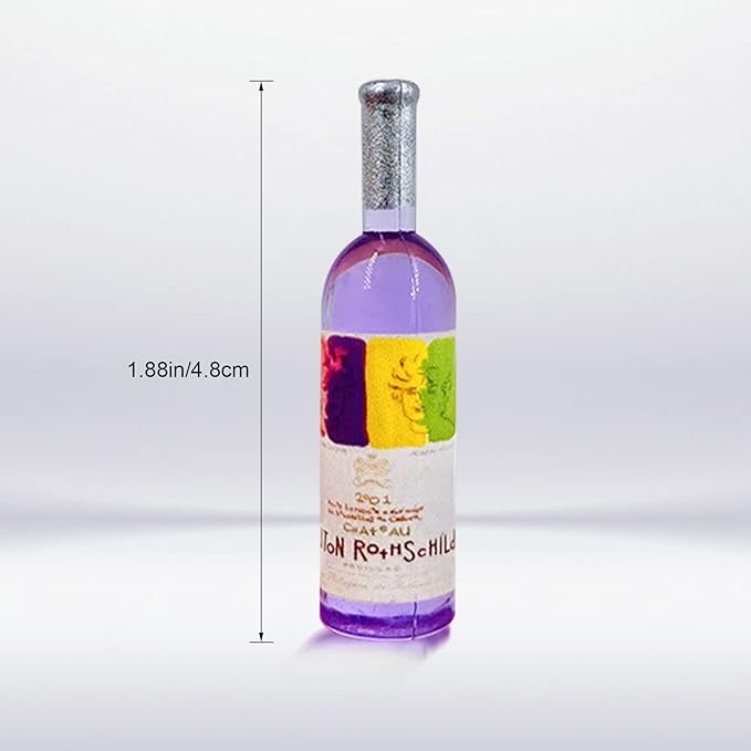 10Pcs 1:12 Scale Mini Miniature Bottles Wine Bottles miniverse Make it Mini Food Mini House Drink Accessories Dollhouse Decoration (10pcs Non-Repeating)